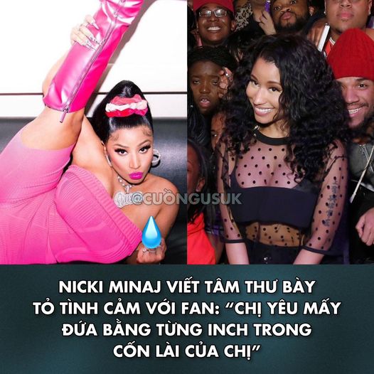 Nicki Minaj viết tâm thư tặng fan nhân dịp không là một ngày gì cả: “Chị yêu mấy cưng bằng từng inch trong “c ốn l ài” của chị”