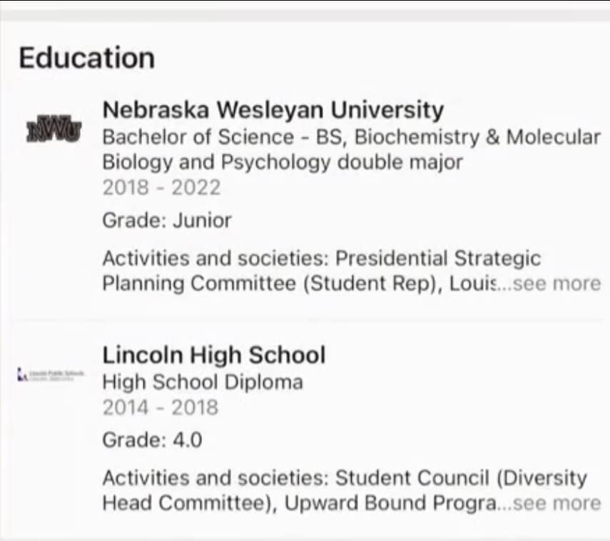 Hân Lê tốt nghiệp Nebraska Wesleyan University.